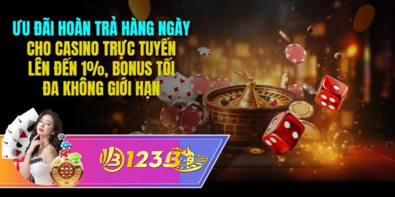 Khuyến mãi 123B hoàn trả tức thời cho sảnh casino